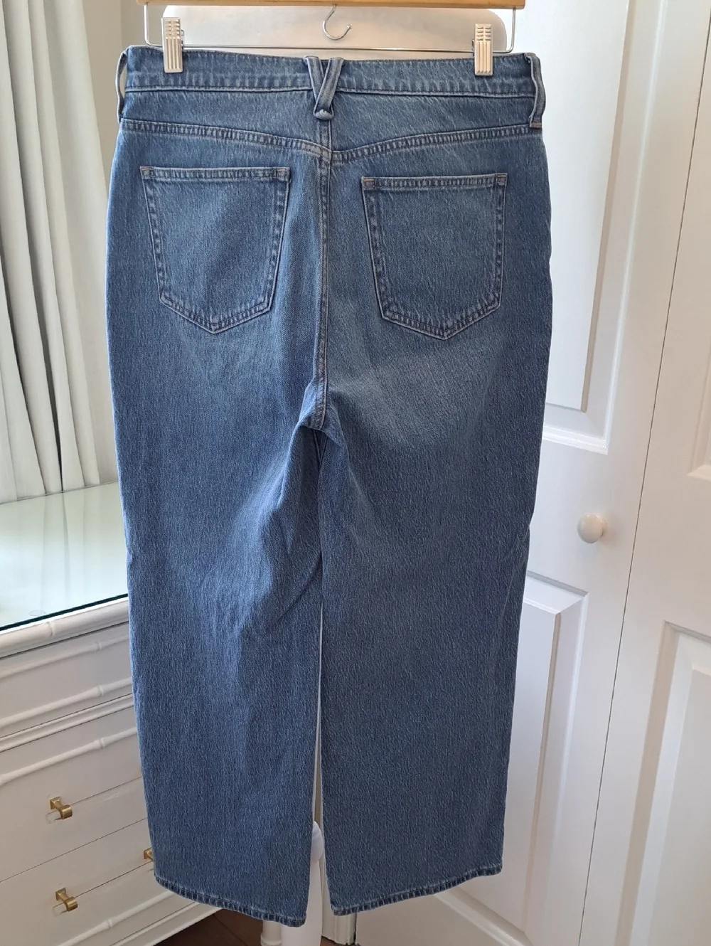 J.Crew Womens Slim Wide Leg Medium Light Stretch Wash High Rise Ankle‎ Jeans 29